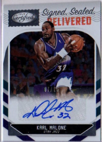 karl malone signed basketball